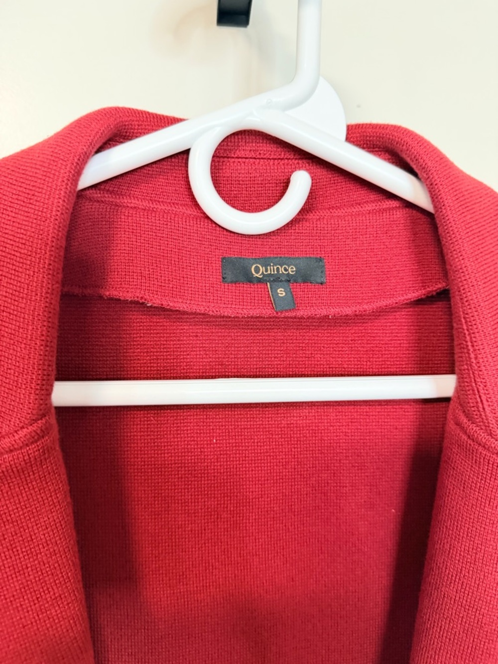 Quince Red Open-Front Longline Blazer - Picture 4 of 5